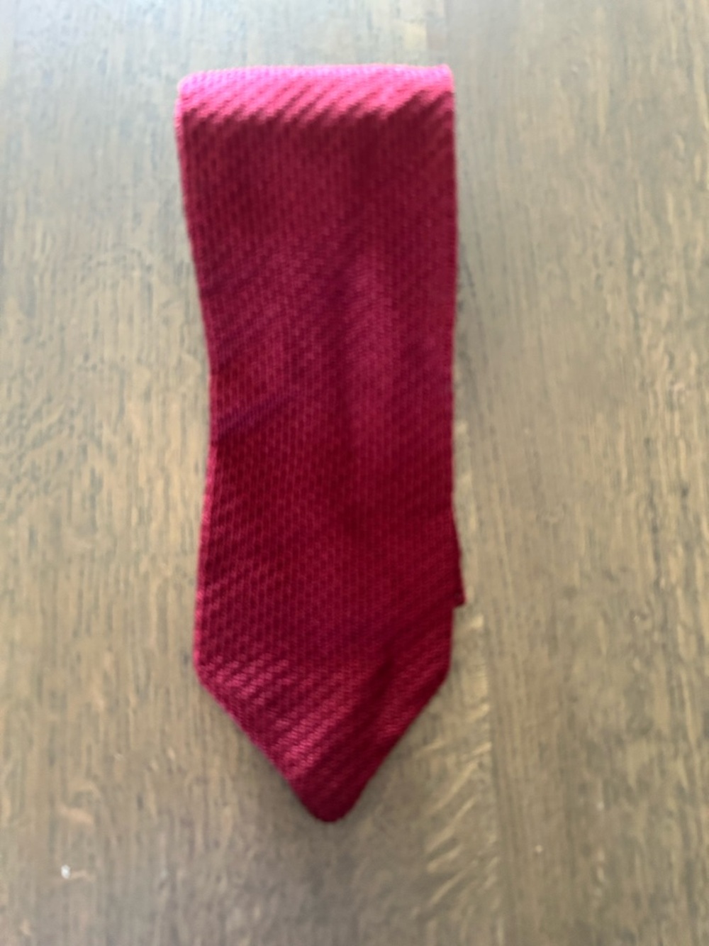 Coach men’s knit maroon wine necktie tie - Picture 7 of 9